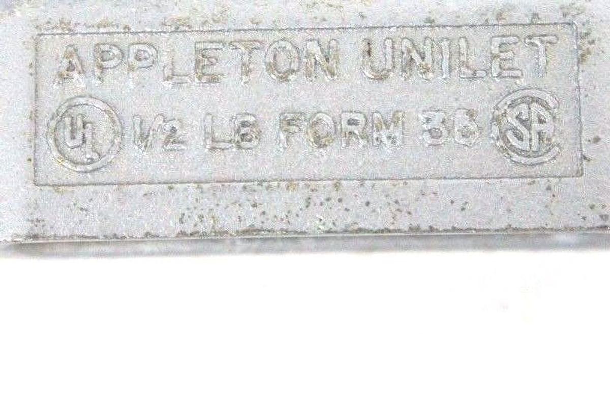 Used LOT OF 5 NEW APPLETON UNILET 1/2" LB FORM 35 ELBOW ENCLOSURES 4.5 CU IN