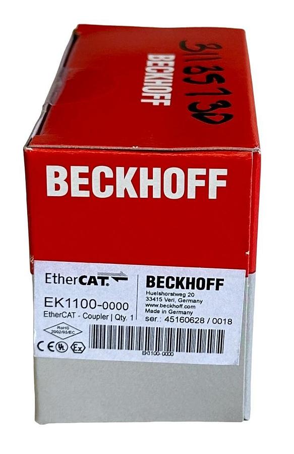 Used NEW SEALED BECKHOFF EK1100-0000 / EK1100 EtherCAT COUPLER MODULE 24VDC OEM