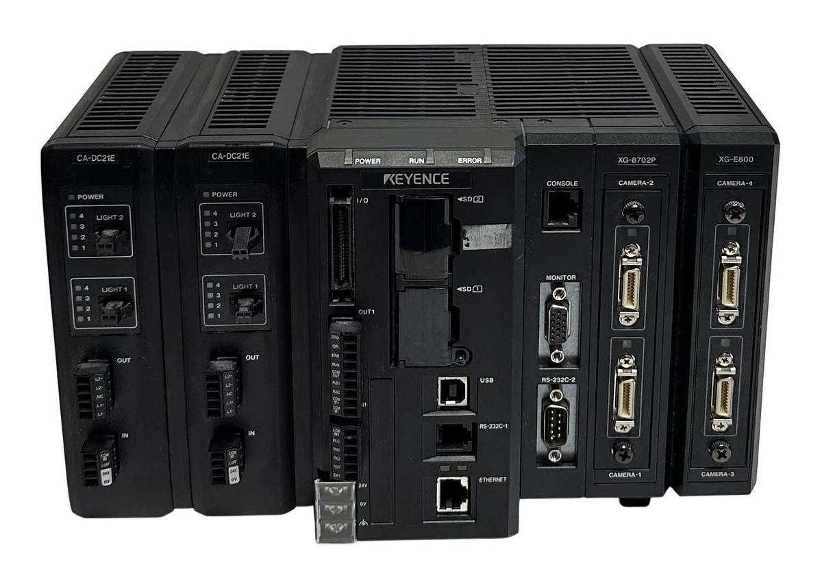 Used KEYENCE XG-8702P / CA-DC21E MULTI-CAMERA IMAGING SYSTEM XG-E800 EtherNet USNP