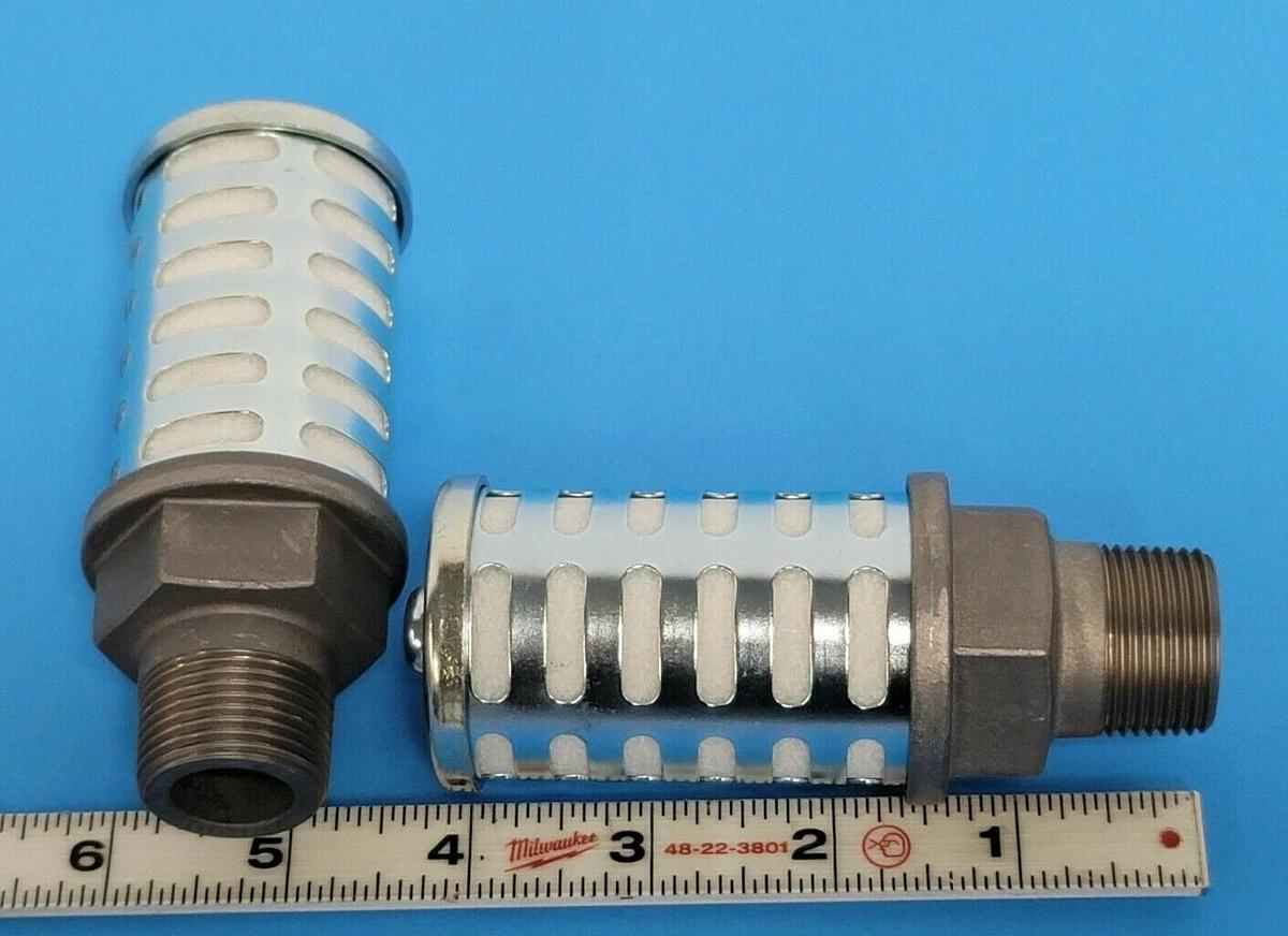 LOT OF 2 NEW SMC AN500-06 AN SILENCERS AN 3/4INCH STANDARD (PT)