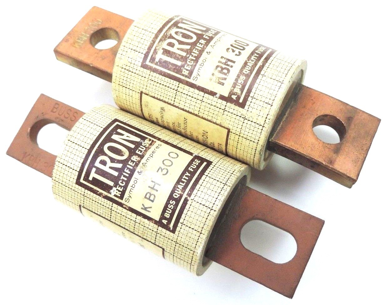 Used LOT OF 2 COOPER BUSSMANN TRON KBH-300 RECTIFIER FUSES KBH300