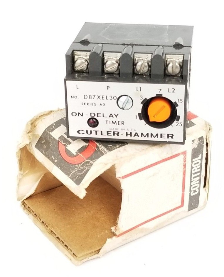 Used NEW CUTLER-HAMMER D87XEL30 SERIES A2 ON-DELAY TIMER