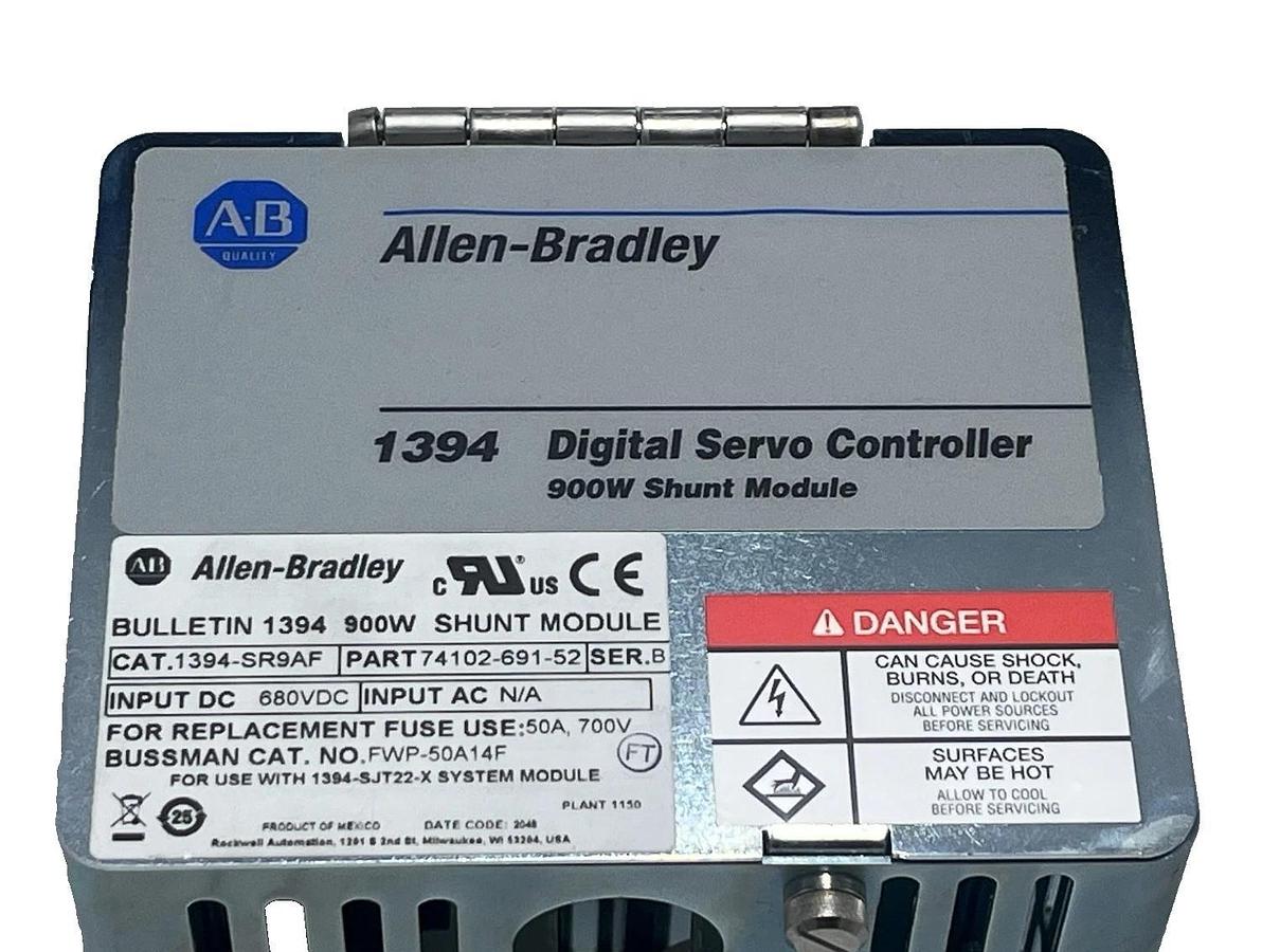 Allen Bradley 1394-SR9AF Ser B 74102-691-52 Digital Servo 900W Shunt Module