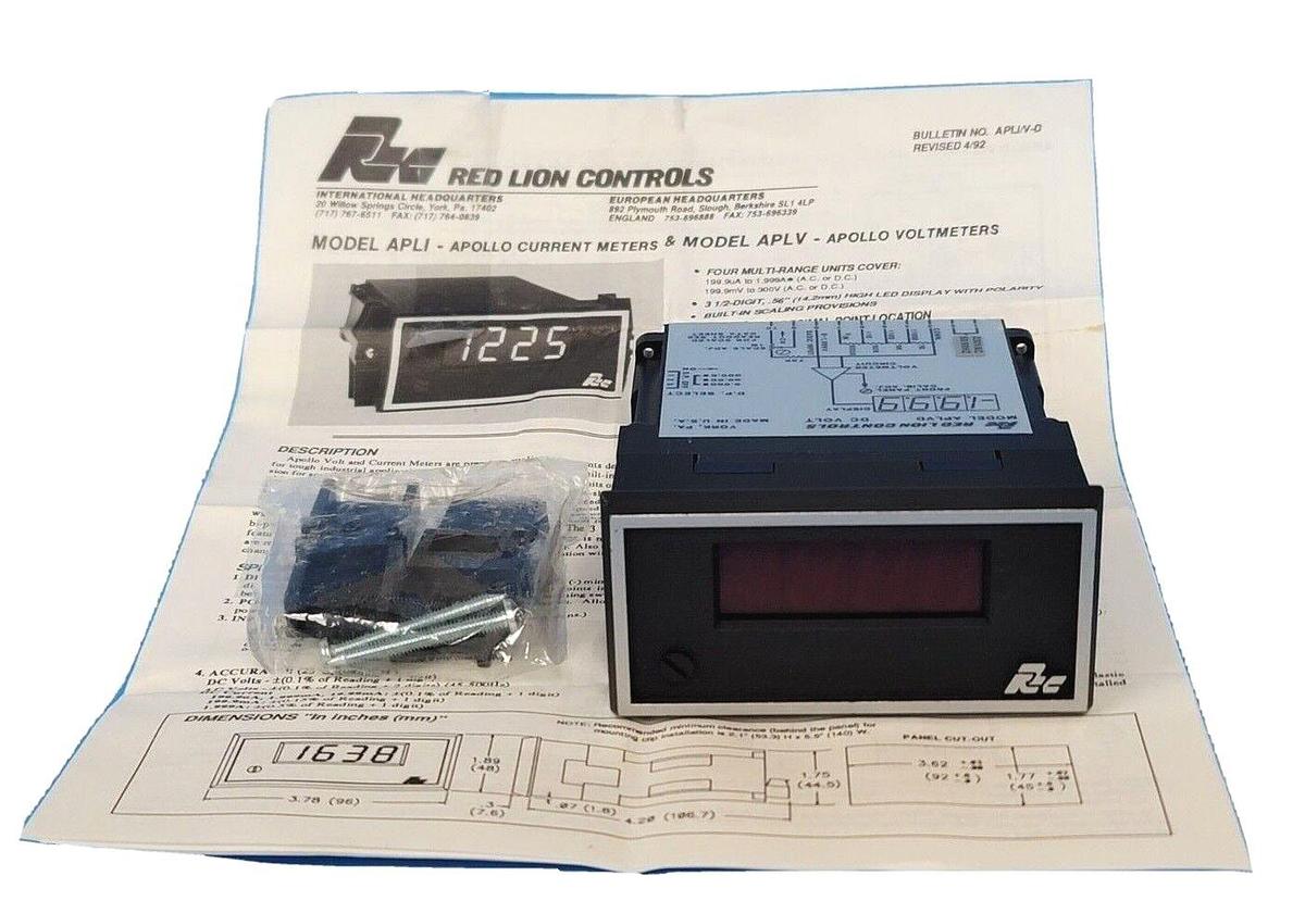 Used NEW RED LION APLVD410 PANEL VOLTMETER MODEL APLVD