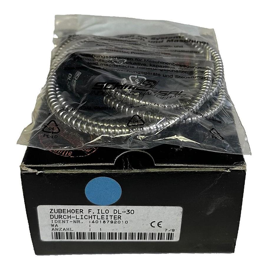 Used NEW SCHMERSAL DL-30 / DL30 FIBER OPTIC THROUGH LIGHT GUIDE 4018792010