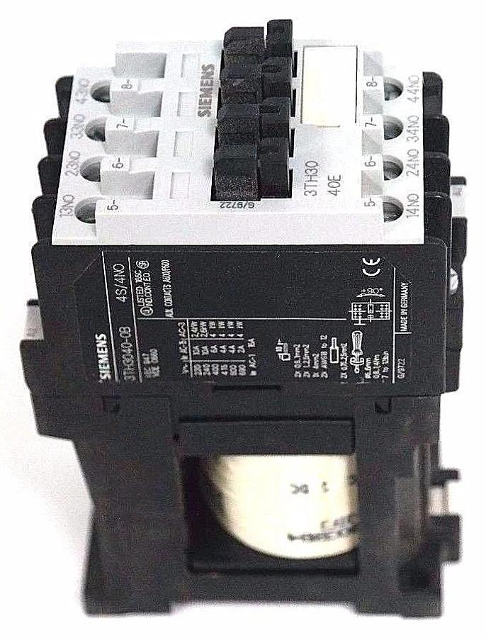 NIB SIEMENS 3TH30 40-0BB4 CONTROL RELAY 3TH30400BB4, 24V