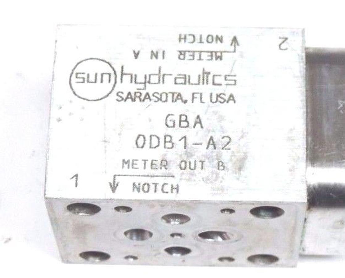 Used SUN HYDRAULICS GBA HYDRAULIC FLOW CONTROL MANIFOLD 0DB1-A2