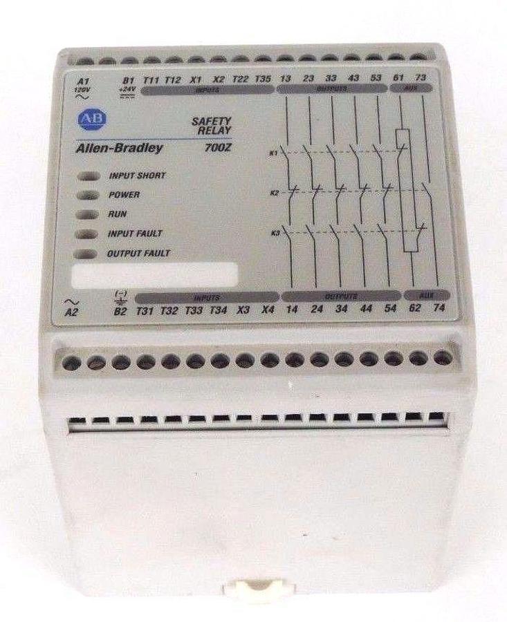 Used ALLEN BRADLEY 700-ZBR520AZ1 SAFETY RELAY SER A 700ZBR520AZ1