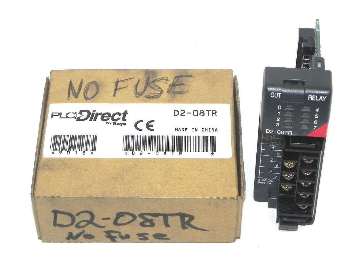 Used AUTOMATION DIRECT D2-08TR 8 POINT RELAY MODULE D208TR