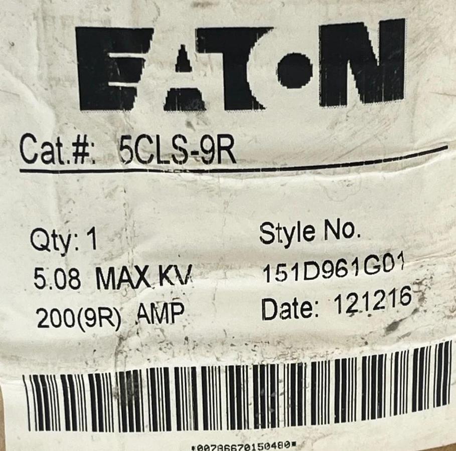 Eaton 5CLS-9R Medium Voltage Fuse | 5.5kV 190A 50kA Interrupting | 5CLS9R