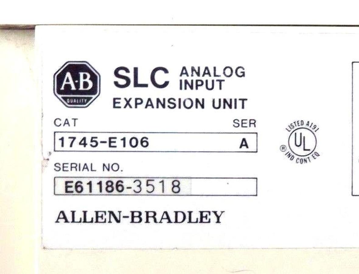 Used ALLEN BRADLEY 1745-E106 SER. A EXPANSION UNIT 1745E106