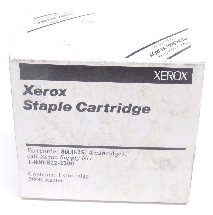 Used NIB XEROX STAPLE CARTRIDGE TO RECORDER 8R3625 CONTAINS 5000 STAPLES 502P18311