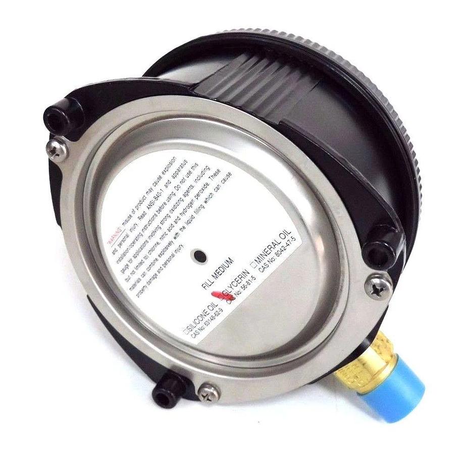 NIB USG 1X655 PRESSURE GAUGE 0-100PSI, 4 1/2'', 1901L, GLYCERIN, 1X655-2