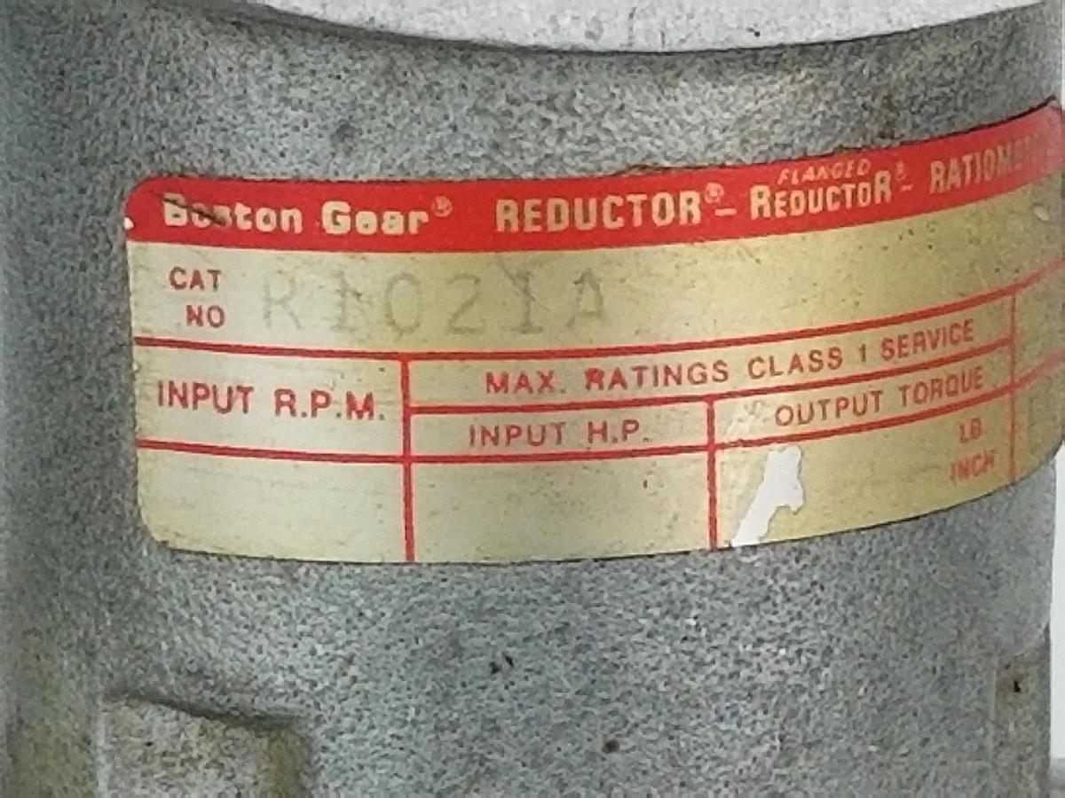 Used BOSTON GEAR R1021A GEAR REDUCER