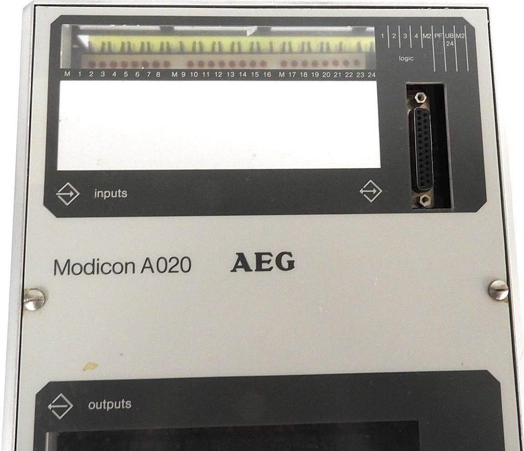 Used AEG GOULD MODICON A020/E/24V 7628-200596.08 LOGISTAT EXTENSION 24V - REPAIRED