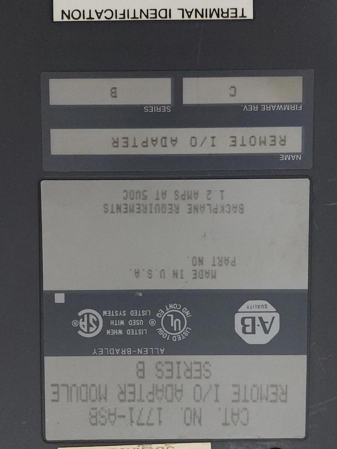 Used LOT OF 3 ALLEN BRADLEY 1771-ASB REMOTE I/O ADAPATER MODULES F/W REV. C SER. B