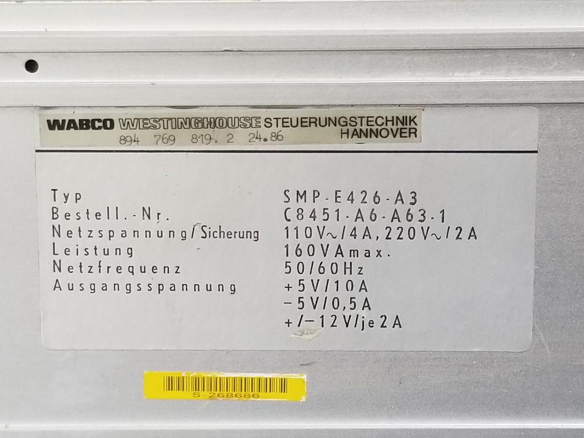 Used SIEMENS SMP-E426-A3 COMMUNICATION MODULE 110/220V, 4/2A, C8451A6A631, SMPE426A3