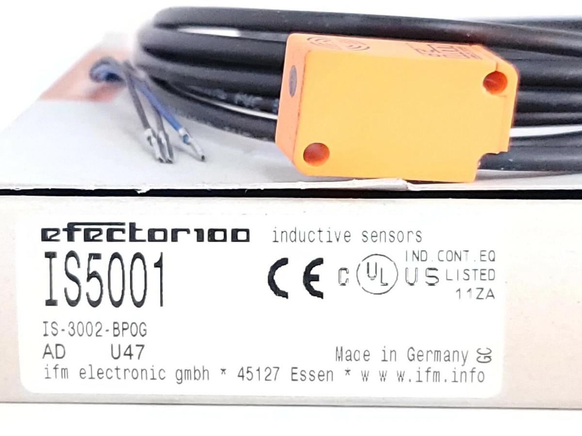 Used NIB IFM EFECTOR IS5001 PROXIMITY SWITCH IS-3002-BPOG 2MM RANGE 10-36VDC 2M