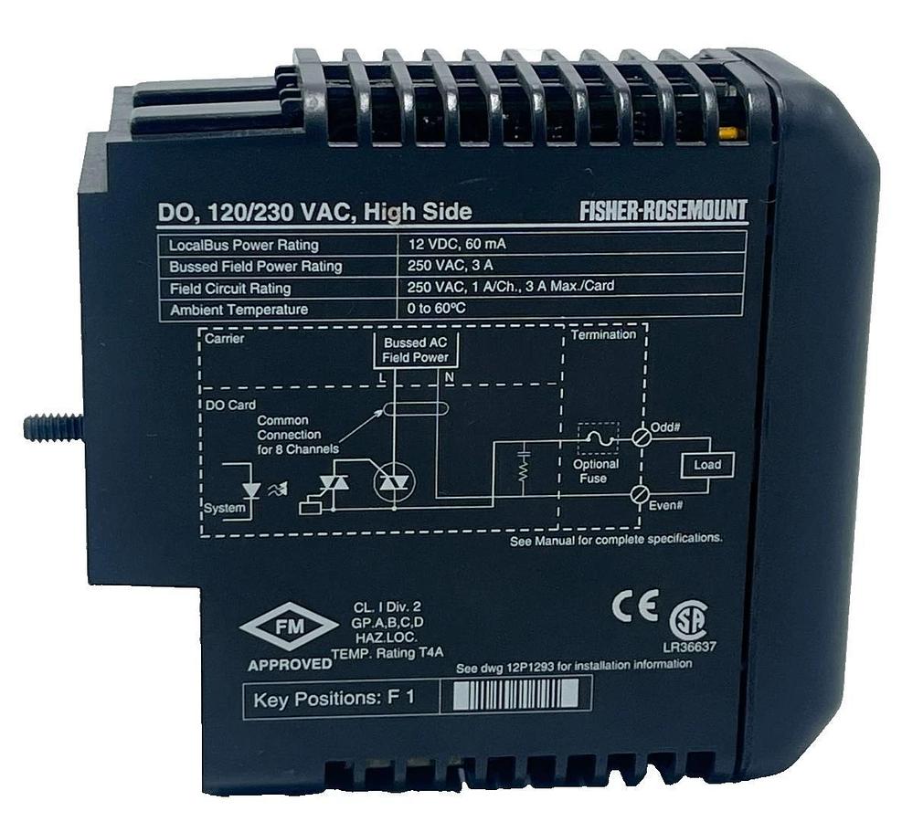 Used Fisher Rosemount DeltaV KJ3001X1-BK1 Output Module 12P0556X142 | 120/230VAC DO