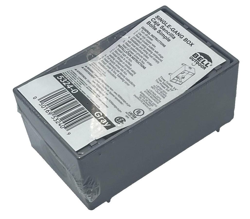 Used LOT OF 10 BELL OUTDOOR 5331‑0 SINGLE GANG BOX 5 x ¾″ GRAY WEATHERPROOF ALUMINUM