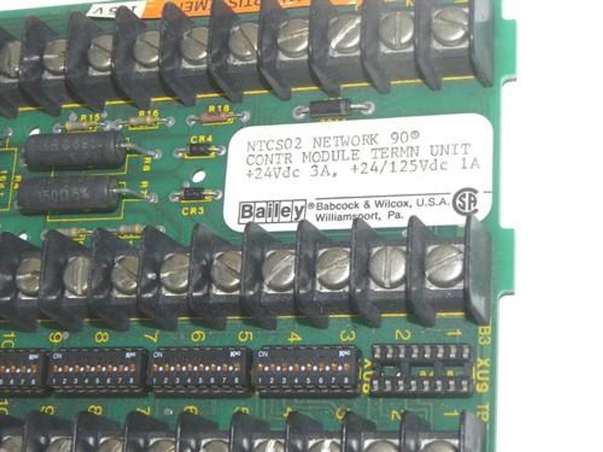 Used BAILEY NTCS02 NETWORK 90 CONTROL MODULE TERMINAL UNIT 3AMP 24VDC 6635392F1