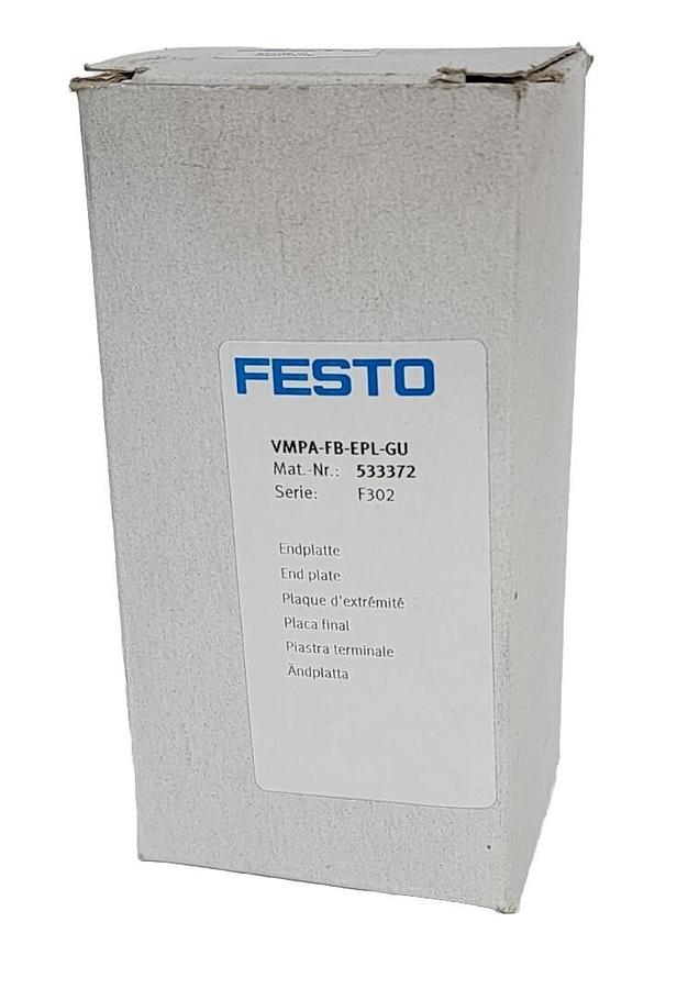 Used NIB FESTO VMPA-FB-EPL-GU END PLATE MAT. NR. 533372 SERIE: F302
