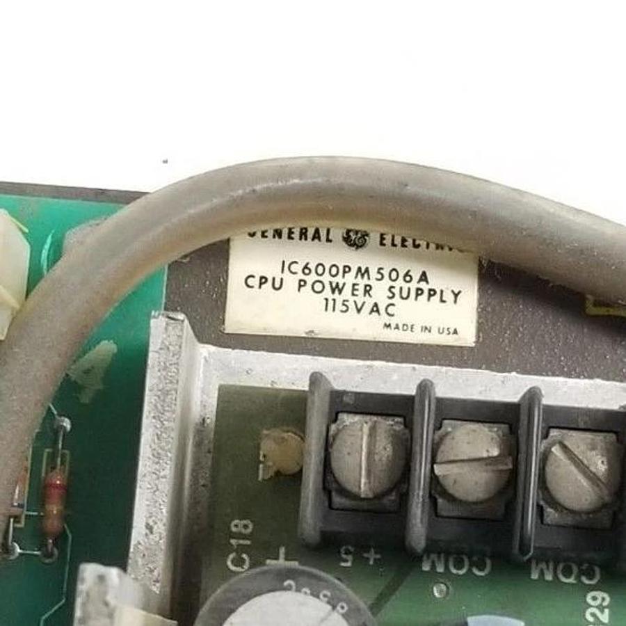 Used GENERAL ELECTRIC IC600PM506A CPU POWER SUPPLY W/ KEY 115VAC IC600PM506
