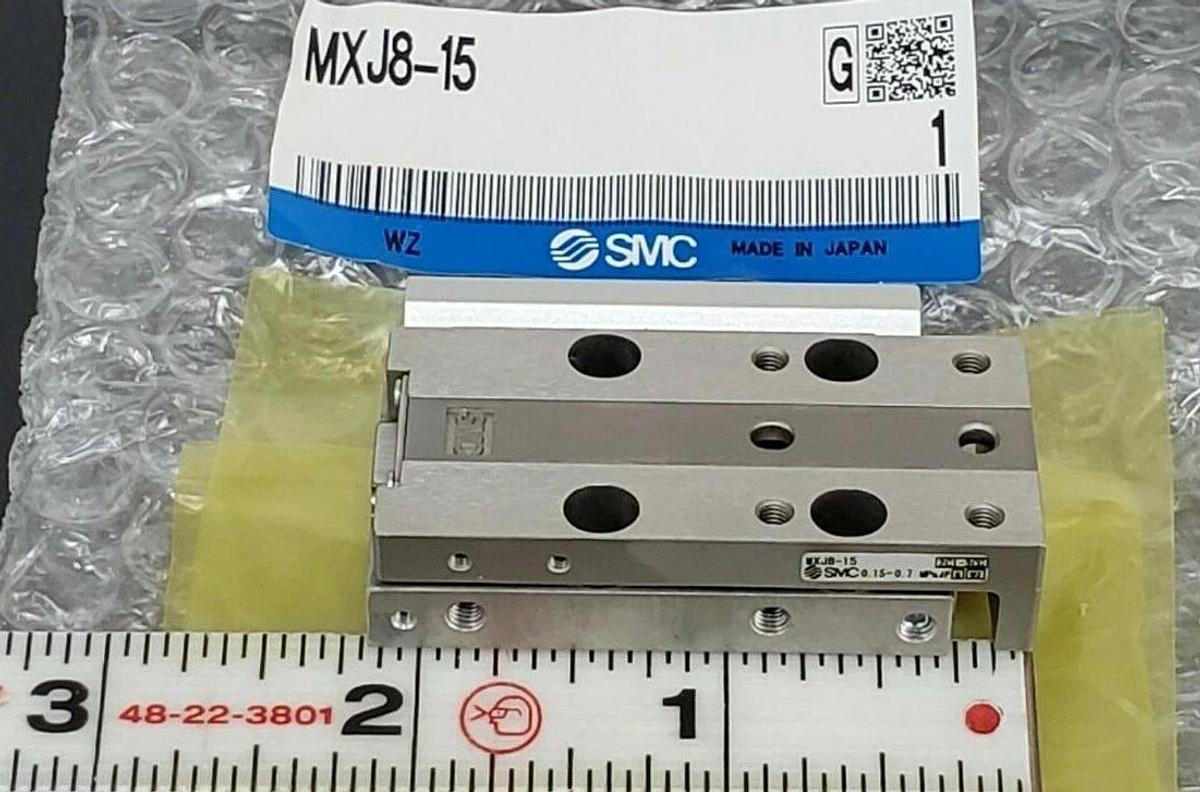 Used LOT OF 8 NEW SMC MXJ8-15 PRECISION AIR SLIDE TABLE CYLINDERS MXJ815