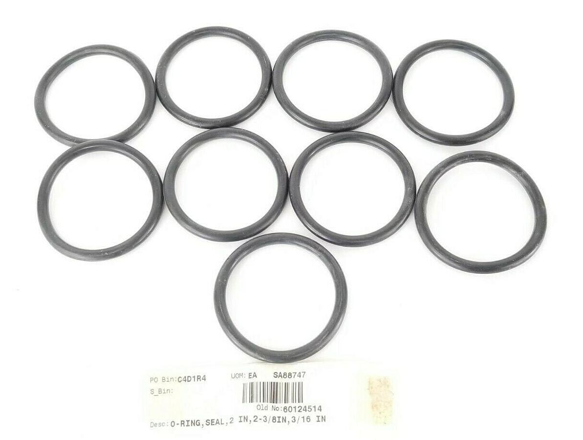 Used LOT OF 9 NEW GENERIC O-RINGS, SEALS, 2'' 2-3/8'', 3/16''