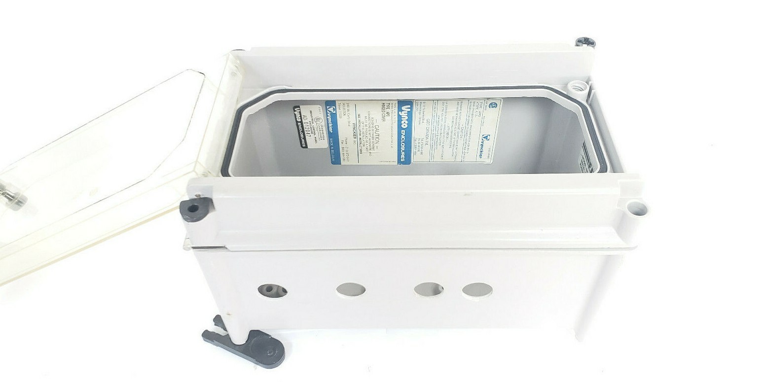 Used VYNCKIER VYNCO TYPE APO HINGED COVER ENCLOSURE, TYPE 4,12, AD-012047, EIT # 6004