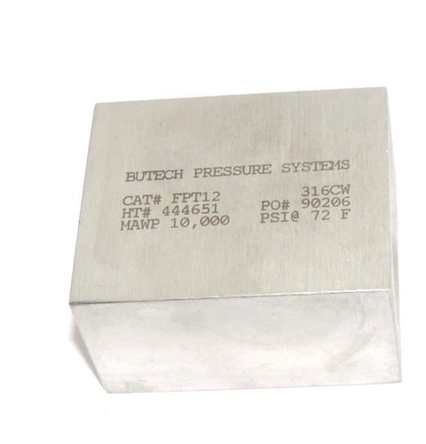 Used NEW BUTECH PRESSURE SYSTEMS FPT12 FEMALE TEE, HT# 444651, MAWP 10,000