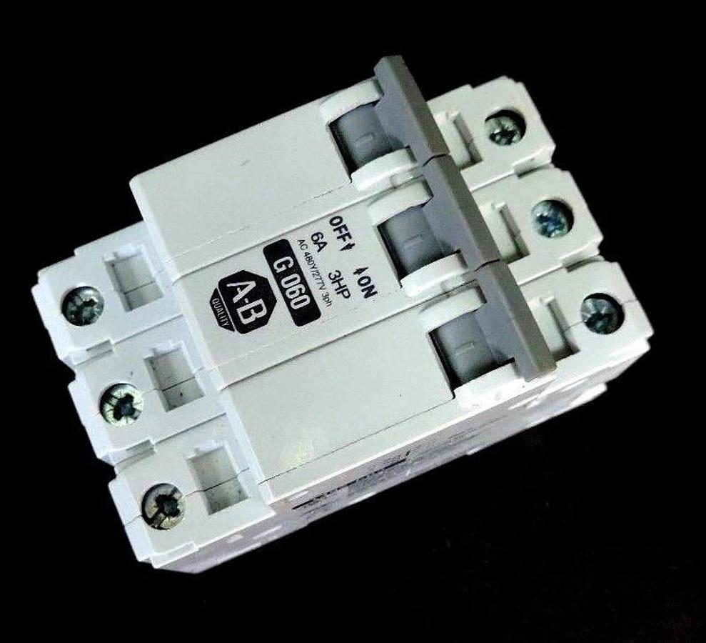 Used ALLEN BRADLEY 1492-CB-3-G060 SER. C MINIATURE CIRCUIT BREAKER 6A 3HP