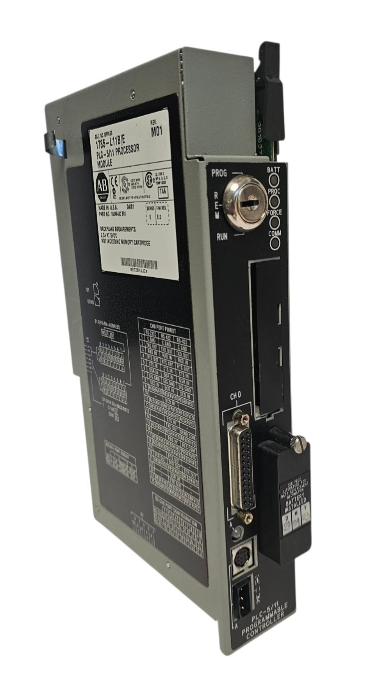 Used ALLEN BRADLEY 1785-L11B /E PLC-5/11 PROCESSOR MODULE REV. M01 F/W REV. E.2
