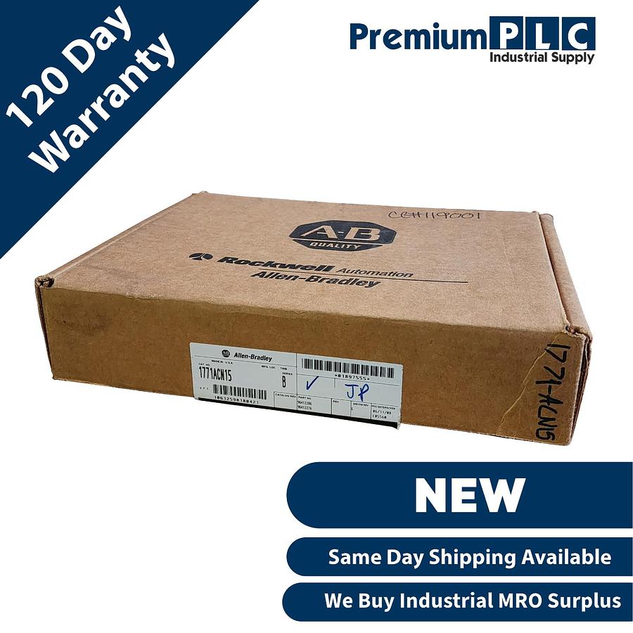 Used NEW ALLEN BRADLEY 1771-ACN15 /B ControlNet REMOTE I/O ADAPTER MODULE 1771ACN15