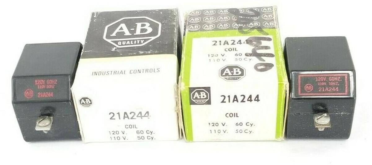 Used LOT OF 2 NIB ALLEN BRADLEY 21A244 COILS 110V/120V 50/60CY.