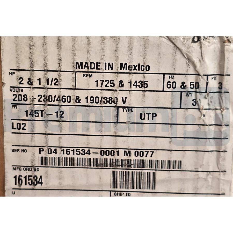 Browning E190 | E190A Motor Module Kit 2HP & 1-1/2HP 145T-12 Frame 3Ph 60/50Hz