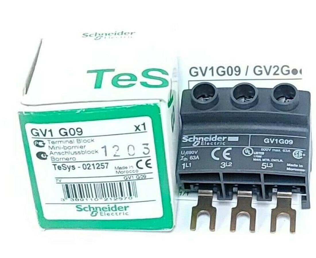 Used NIB SCHNEIDER ELECTRIC GV1G09 TERMINAL BLOCK GV1 G09