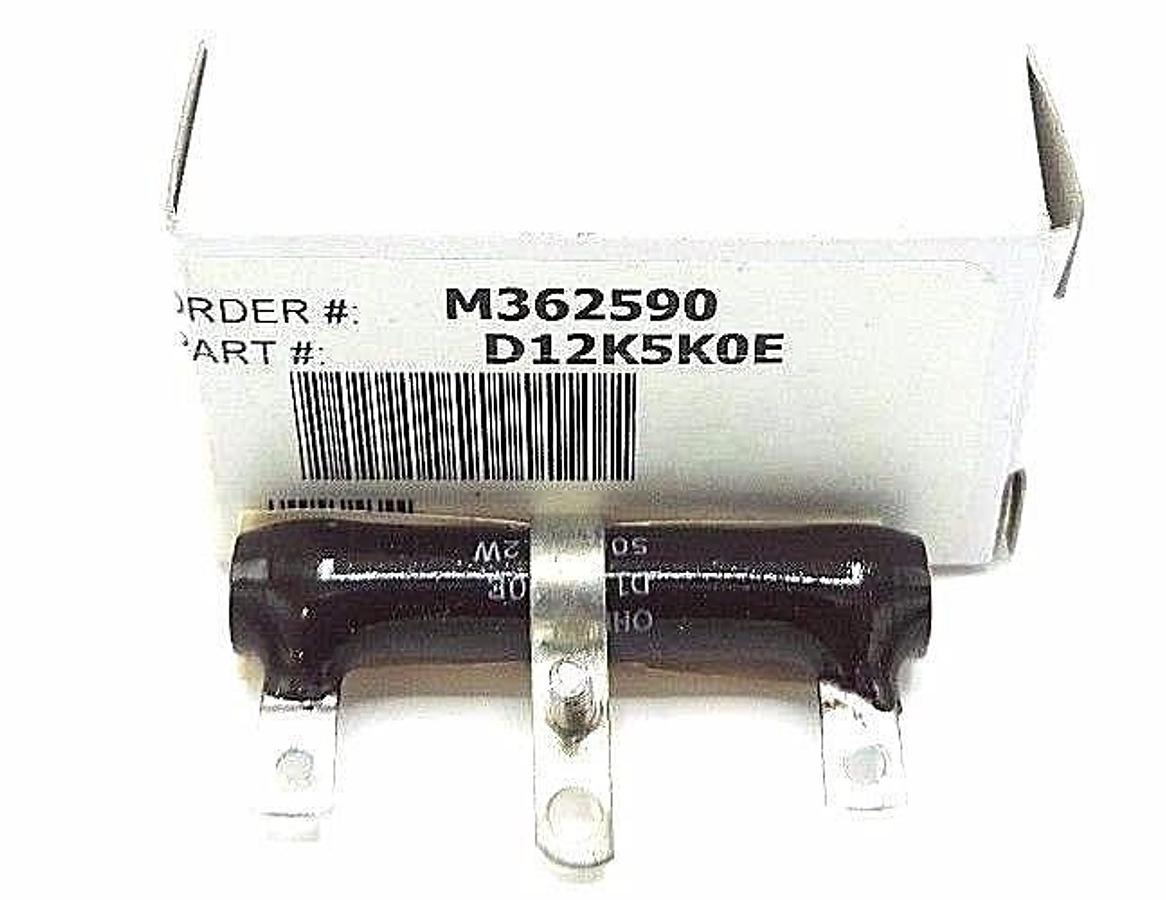LOT OF 7 NIB OHMITE D12K5K0E WIREWOUND RESISTOR, 5KOHM, 12W, 10 PERCENT