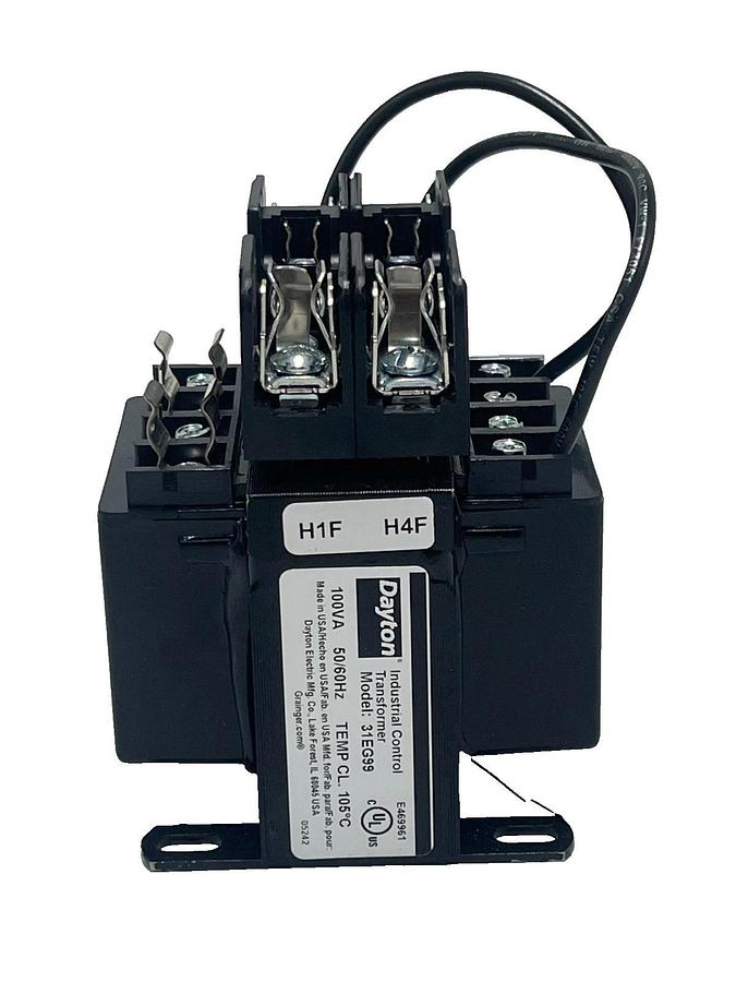 Dayton 31EG99 100 VA Control Transformer 240/480 V -  120 V Foot Mount, NSMP