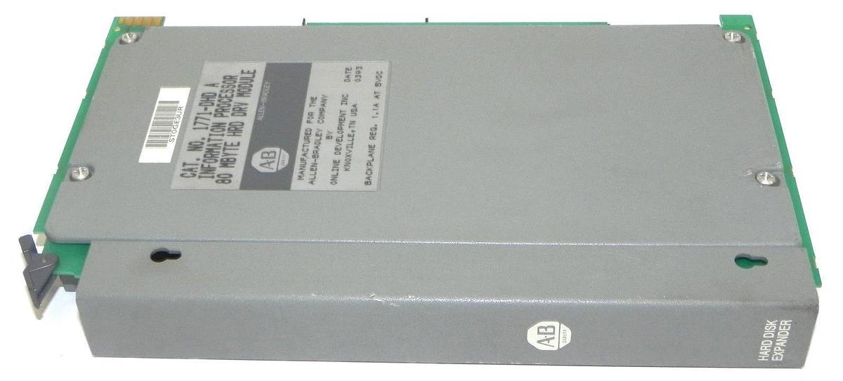 Used ALLEN BRADLEY 1771-DHD INFORMATION PROCESSOR 80 MBYTE HRD DRV MODULE 1771-DHD/A