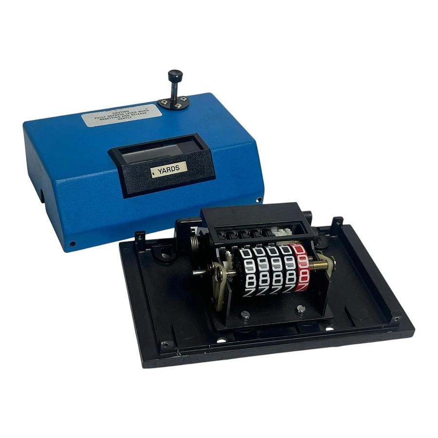 Used Trumeter 3602 Series Heavy Duty Mechanical Totalizing Length Counter 5-Digit