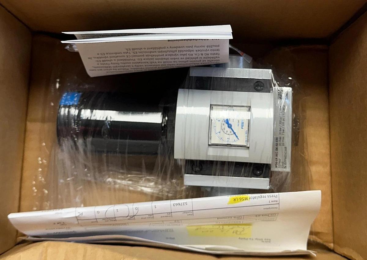 NEW FESTO MS6-LR-AGC-D6-AS-EX4 / 527663 PRESSURE REGULATOR MS-LR SERIES NSMP