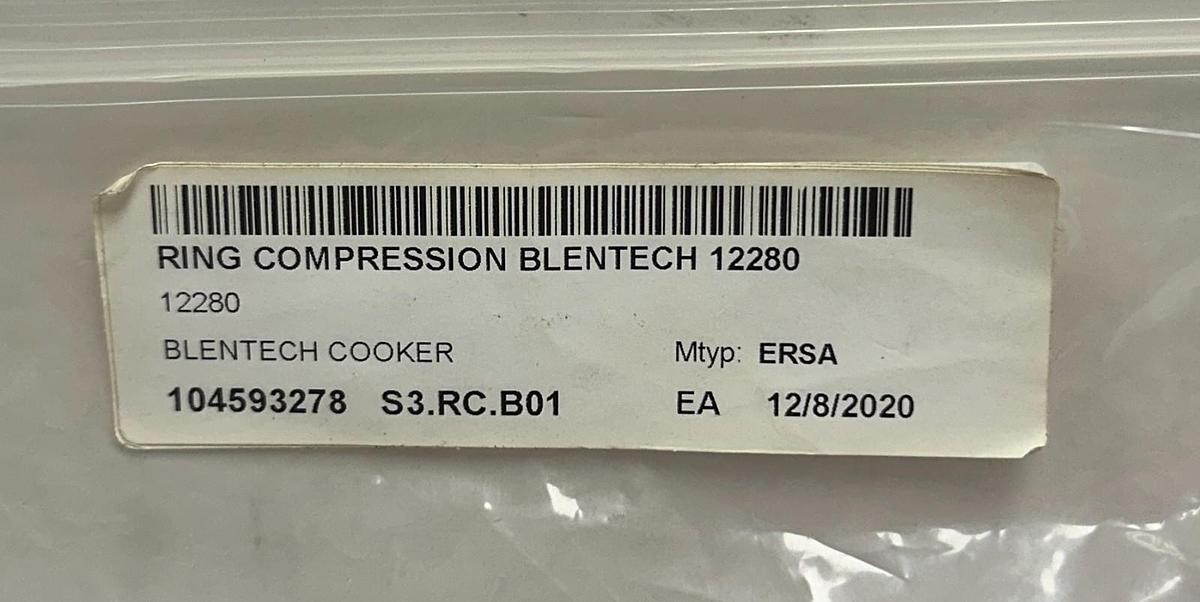 Used 2 ERSA 12280 OEM COMPRESSION RINGS FOR BLENTECH COOKER 104593278 NSNP