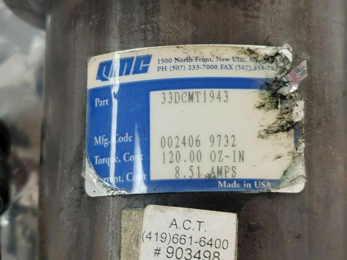 Used QMC EMERSON 33DCMT1943 SERVO MOTOR 8.51 AMP