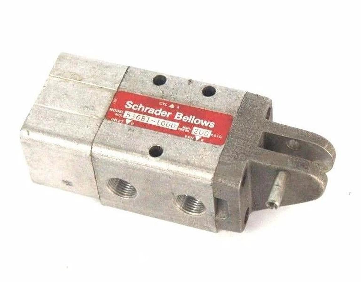 Used SCHRADER BELLOWS 53681-1000 VALVE 200 P.S.I.G. 536811000