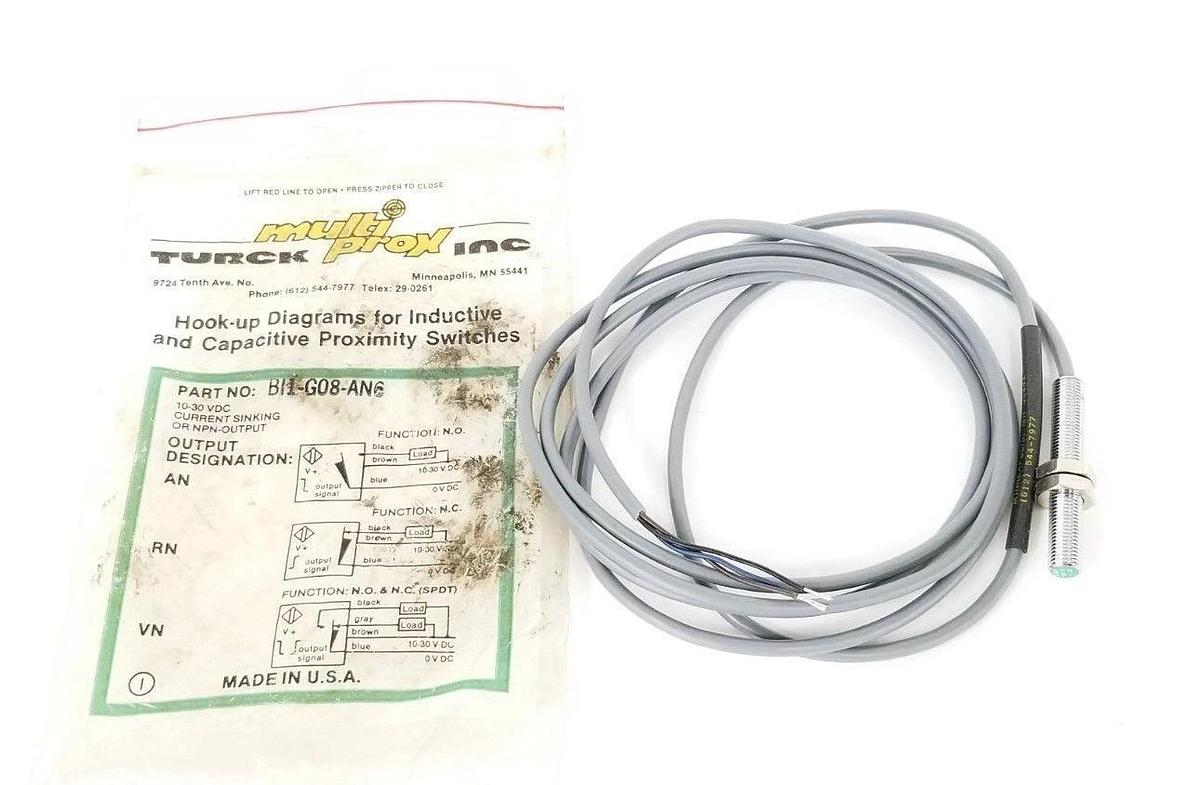 Used NEW TURCK BI1-G08-AN6 PROXIMITY SWITCH 0-30VDC, BI1G08AN6