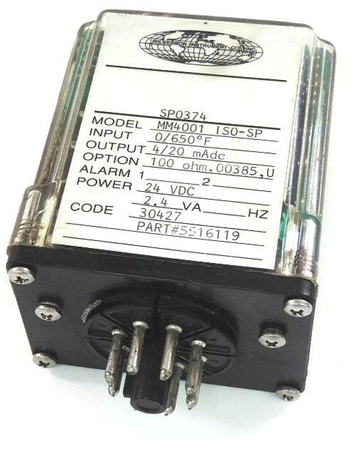 Used MIGHTY MODULE MM4001 ISO-SP TRANSMITTER 24VDC SP0374 INPUT: 0/650 DEG. F 5516119