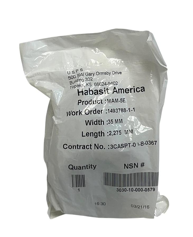 Used 6 HABASIT AMERICA MAM-5E / MAM5E CONVEYOR BELTS W: 35mm L: 2,275mm OEM NSFS