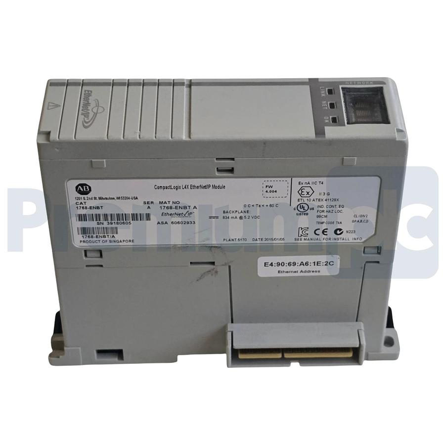 Used Allen Bradley 1768-ENBT /A CompactLogix L4X EtherNet/IP Module FW 4.004 USED