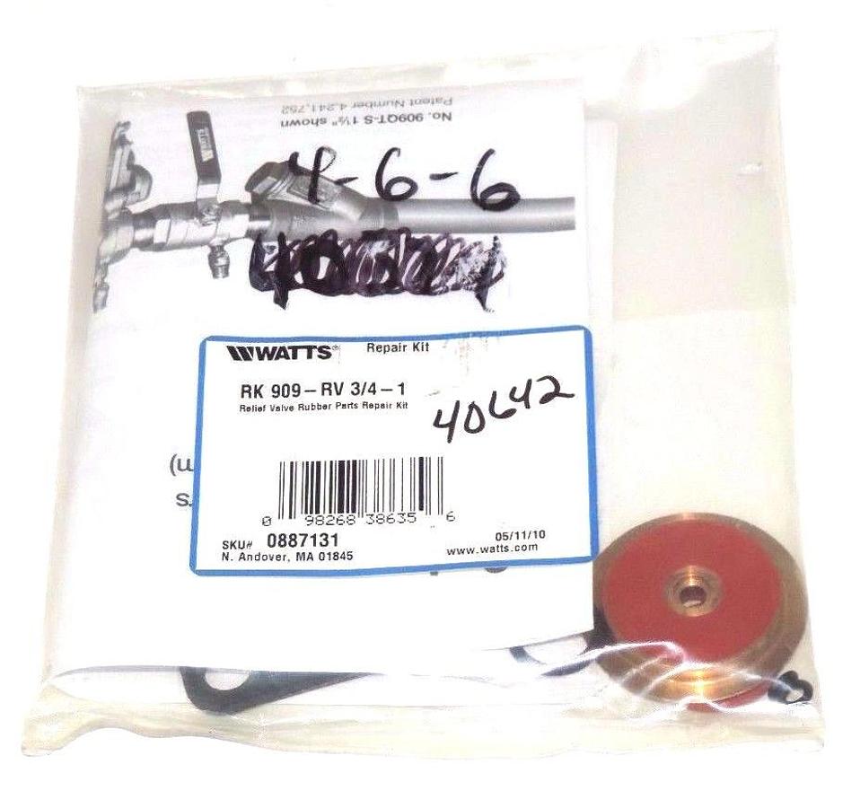 Used NIB WATTS RK 909-RV 3/4-1" RELIEF VALVE RUBBER PARTS REPAIR KIT